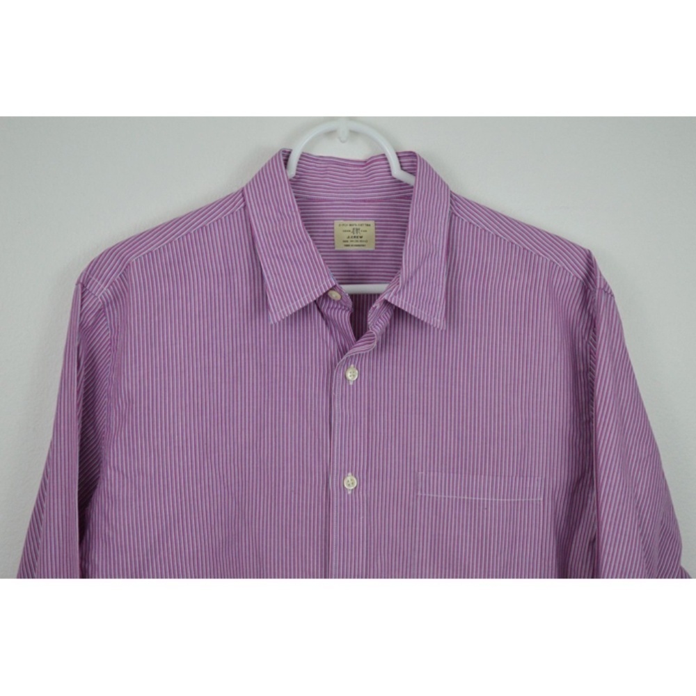 J Crew Secret Wash Shirt Striped 2 Ply Medium
